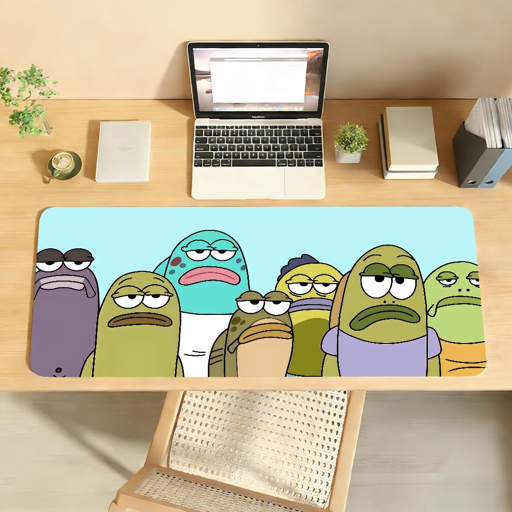 Cartoon cute S-spongeS B Mouse Pad Anti Slip Rubber Edge Locked Thickened Laptop Gaming Desk Mat