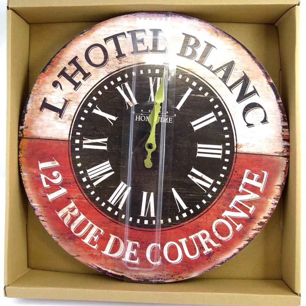 Les Trésors De Lily [M3207] - Wall Clock 'Terroir Français' Hotel Blanc