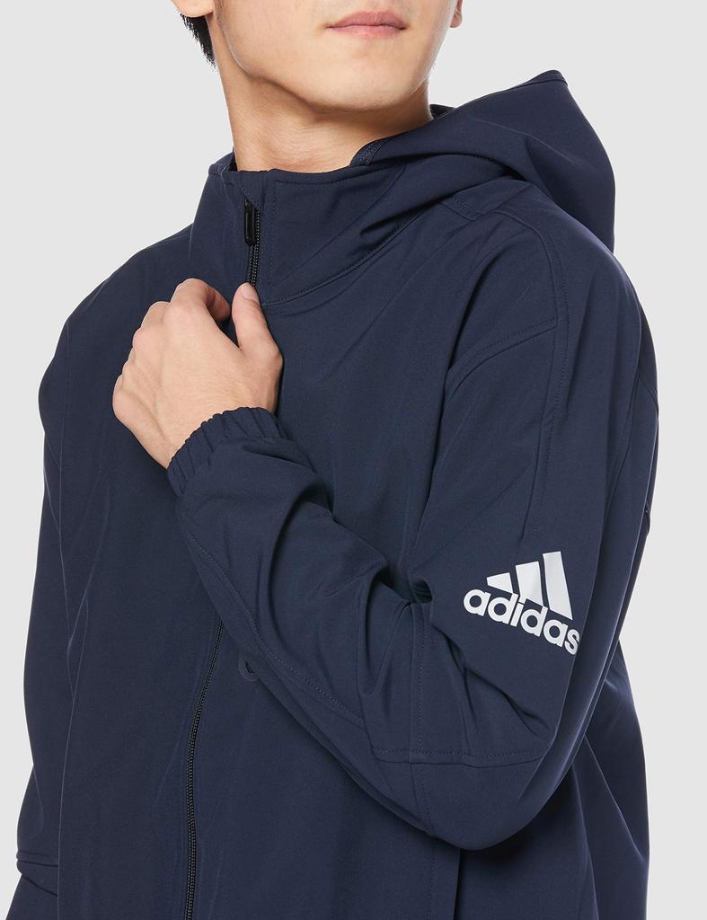 Adidas Men's Tech Three Layer Coat, IXG28, Legend Ink (GE0425), Size J/S (equivalent to Japanese size S)