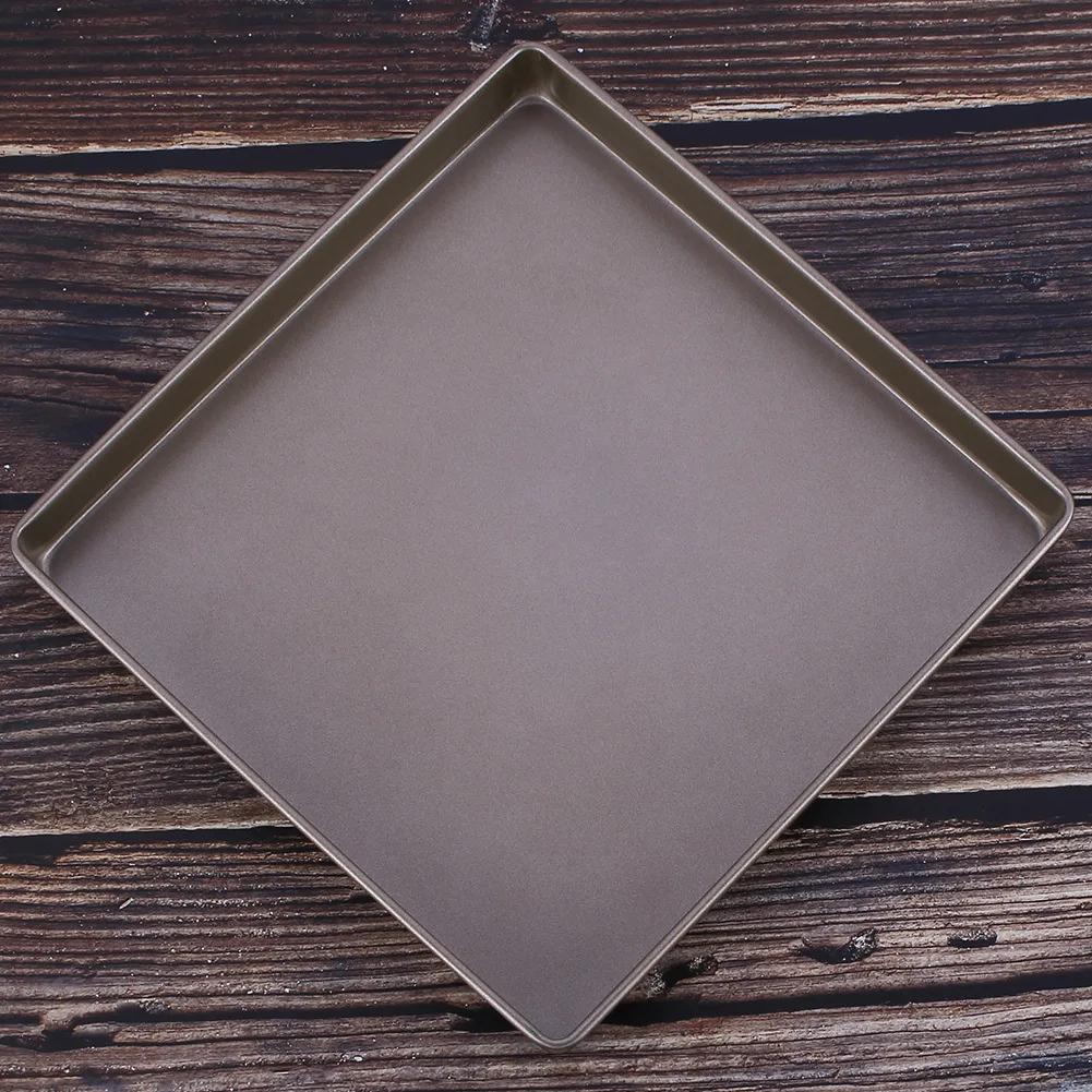 Антипригарный 11-дюймовый квадратный противень для выпечки тортов из углеродистой стали, форма для пирогов, пиццы, хлеба, торта, инструменты для выпечки