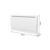 Radiateur électrique fixe à inertie sèche céramique 1500W OCEANIC Rubis - Design galbé - Blanc - NF