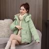 Short Down Cotton Jacket Women's 2025 Winter Explosive Jacket Padded Jacket with Fleece Thickened Loose Pie To Overcome Women's Clothing