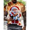 Men's T-Shirts Christmas Cute Santa Claus Pattern Printed Short Sleeve Fashion Casual Comfortable Men's T-Shirt