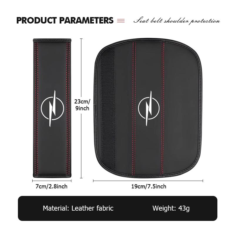 BBGL9 For Opel Car Logo Safety Belt Shoulder Cover Adjustable Protection Pad Auto Accessories OPC Astra J H G K Insignia Corsa D B E