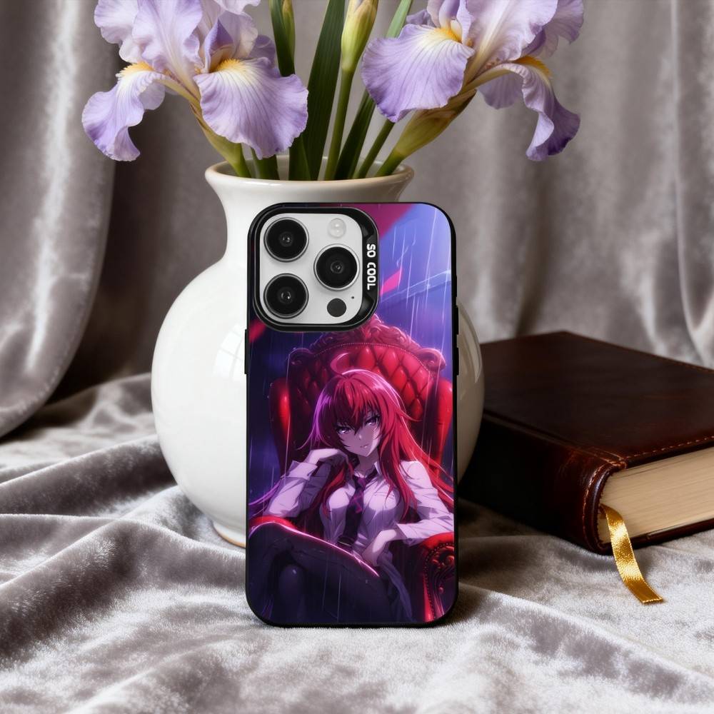 Аниме E-Ecchi H-High S-School DxD Чехол для телефона iPhone17,16,15,14,13,12,11 Plus,Pro Max Черный Конфетный Посеребренный Чехол