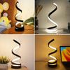 Modern Spiral Table LED Night Light Dimmable Desk Lamp Living Room Nightstand Lamp Bedside Table Study Office Bedroom Decoration