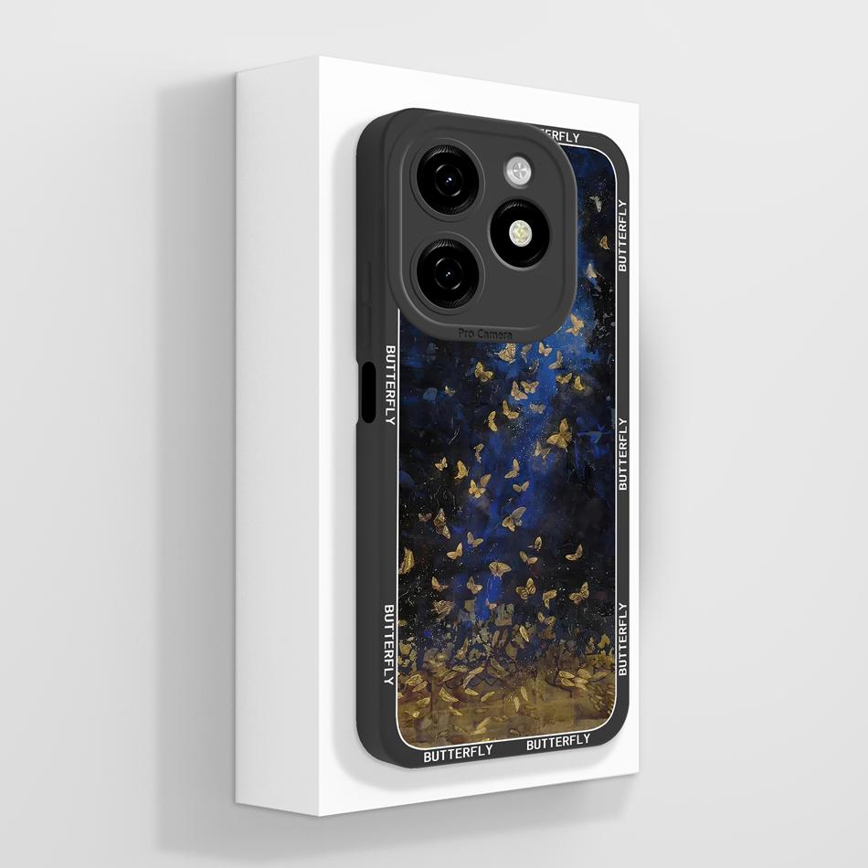 Чехол для Tecno Spark 20 Pro Plus 20C Креативная мультяшная обложка для Spark20 Pro 4G 5G Мягкий жидкий силикон Противоударный защитный чехол для телефона