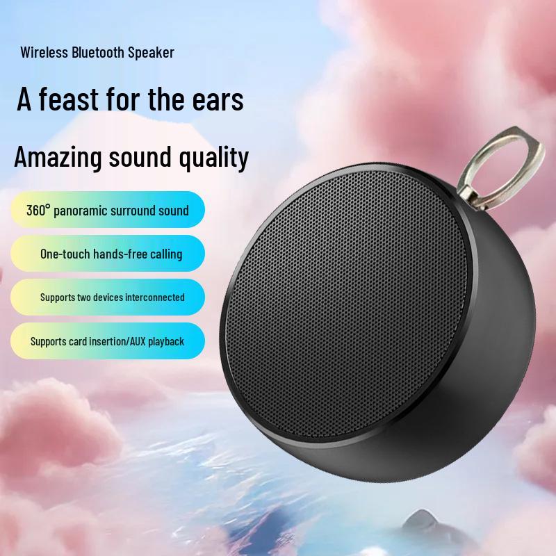 BS02 Высококачественная Bluetooth-колонка с держателем-кольцом для пальца и мощным басом.