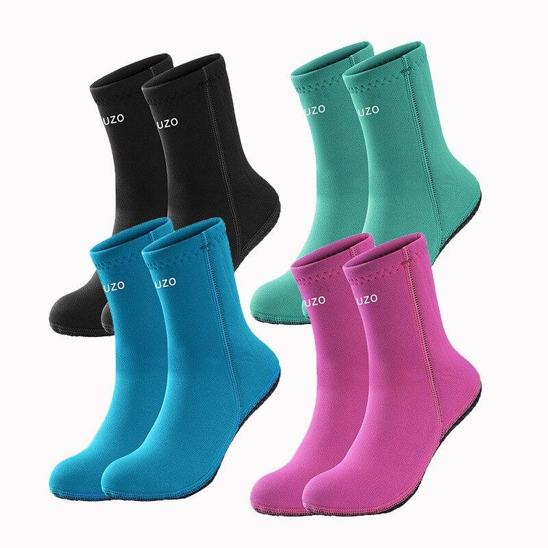(US34-41)3mm Neoprene Diving Socks Teenager Non-Slip Beach Wetsuit Water Sport Scuba Snorkeling Surfing Socks Adults