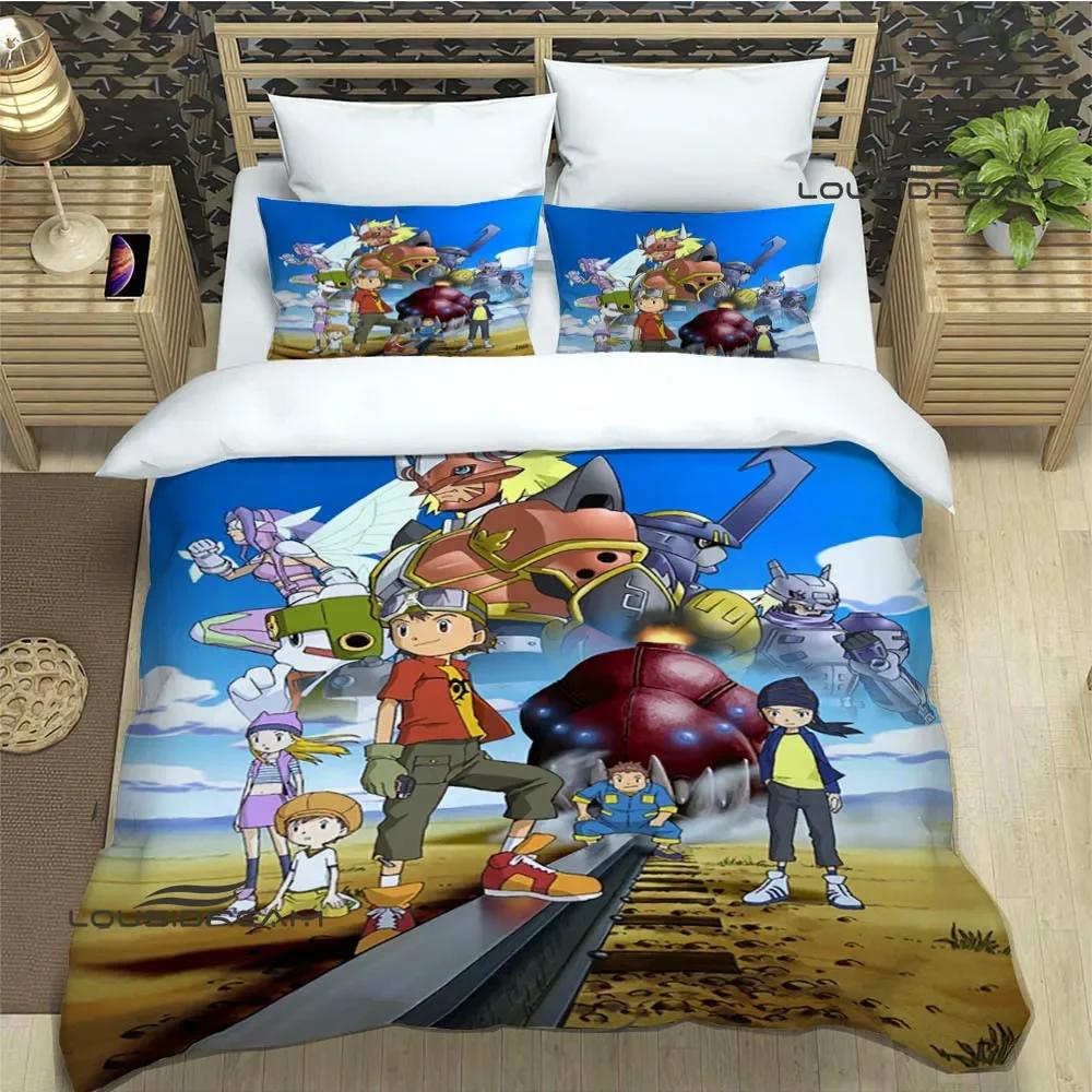3D Digimon cartoon printed Bedding Sets exquisite supplies set duvet cover bed comforter set bedding set luxury birthday gift