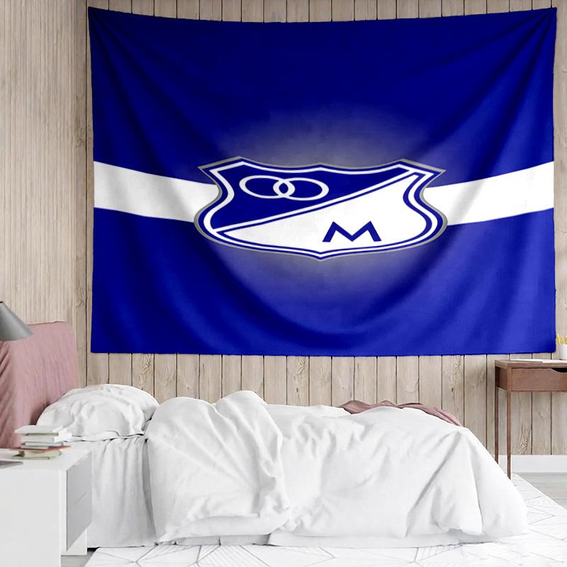 Blue Shield Emblem Tapestry, Unique Design Tapestry, Suitable for Bedroom,Livingroom, Playroom,Heartwarming Fan Holiday Gifts
