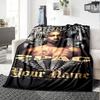 2pac Customize Text Blanket Gift Customizable Blanket Durable Comfort for Home Decor Chair Nap Bed for All Occasions