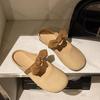 Модные женские полусапожки 2025 Весна Лето Новые Уличная мода Бант Мягкая подошва Плоская подошва Легкие Удобные Нескользящие Сандалии