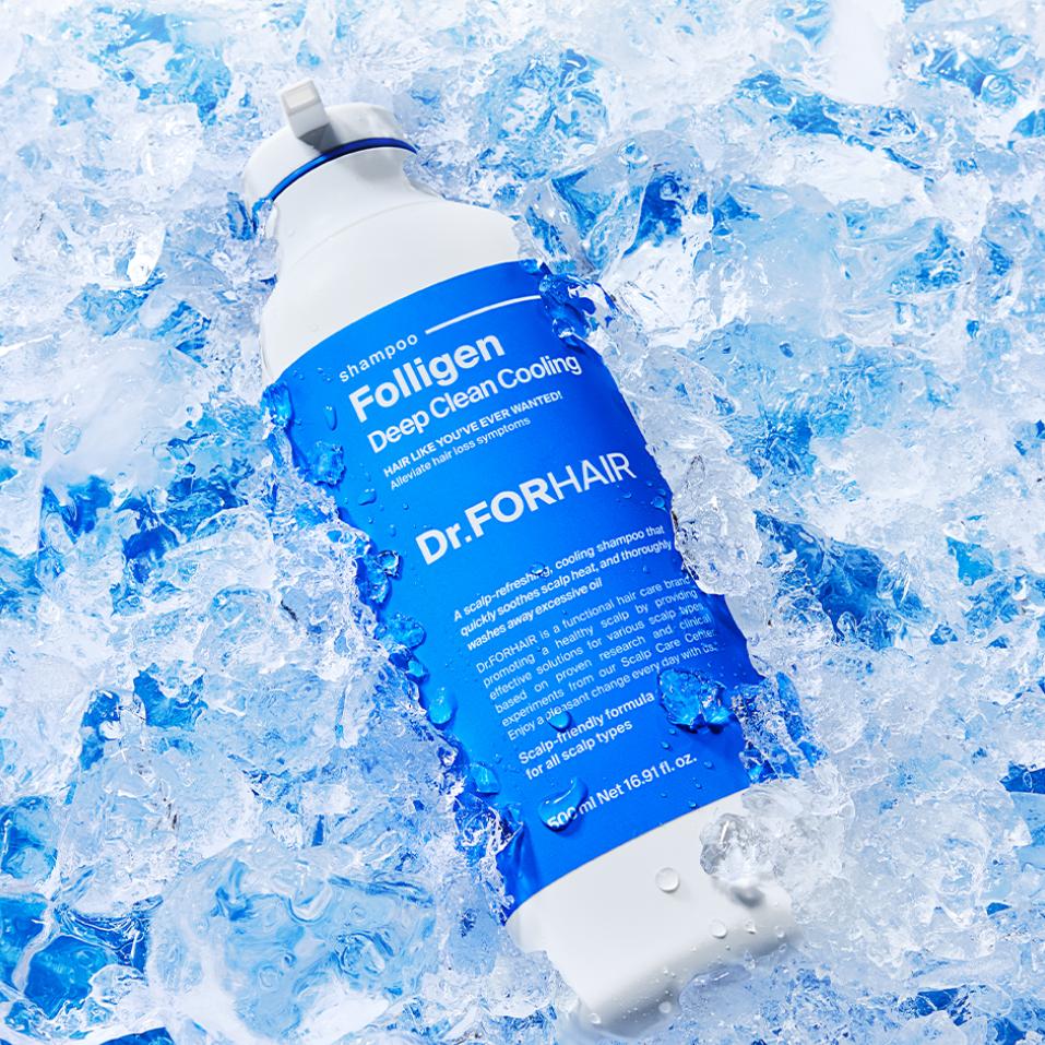 DR.FORHAIR Folligen Deep Clean Cooling Shampoo 500 мл Охлаждающий и освежающий очищающий шампунь для жирной кожи головы