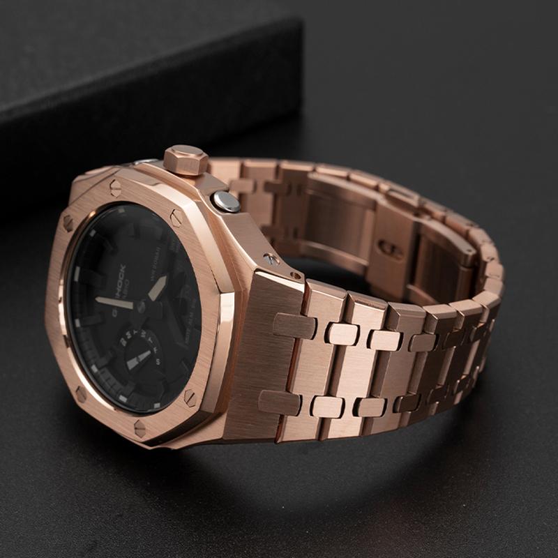 Для Casio G-Shock GA-2100 GA-2110 Farmhouse Oak Модифицированная Нержавеющая Сталь Стиль AP 3-е Поколение 4 Представителя с Кейсом