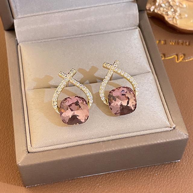 Модные серьги для женщин, серьги-иглы с кристаллами серебра 925 пробы, женские ювелирные изделия, подарок на годовщину, ювелирные аксессуары