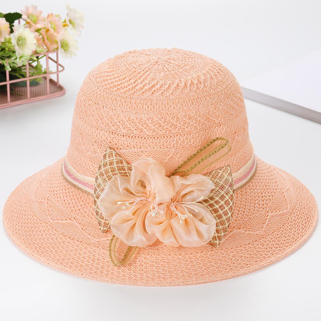 Ladies' Sun Hat, Outdoor Flower Sun Hat, Seaside Beach Basin Hat