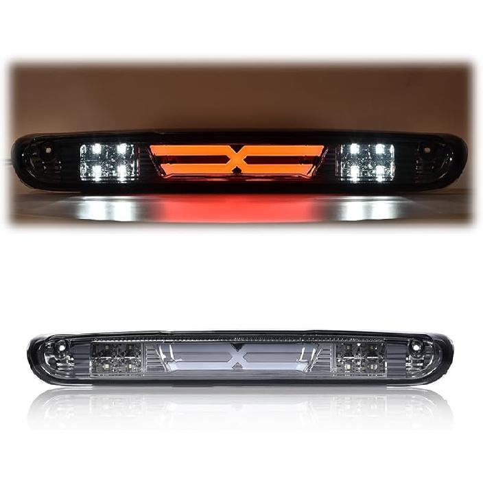 G-PLUS LED Third Brake Light Compatible With 1999-2006 Chevy Silverado/GMC Sierra 1500 2500 3500,3RD Cargo LED Tail Stop Lamps Clear Lens Chrome