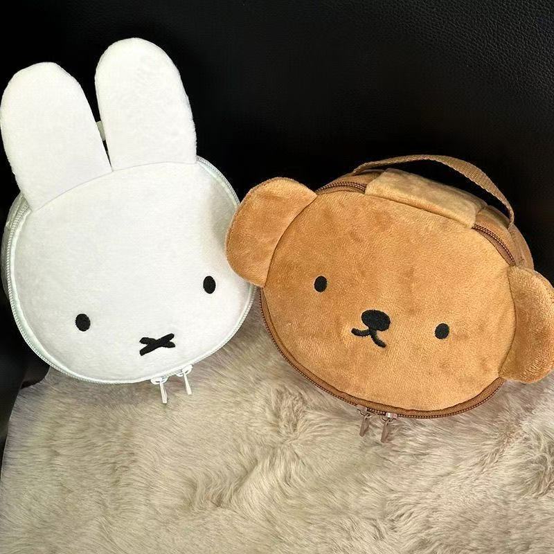 Kawaii Miffy Cute Cute Boris Storage Bag Large Capacity Handbag Multifunctional Portable Camera Bag Gift Toy for Girl