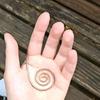 Adjustable Copper Spiral Hand Ring Energy Healing Meditation Handmade Palm Cuff Spiral Palm Ring Jewelry