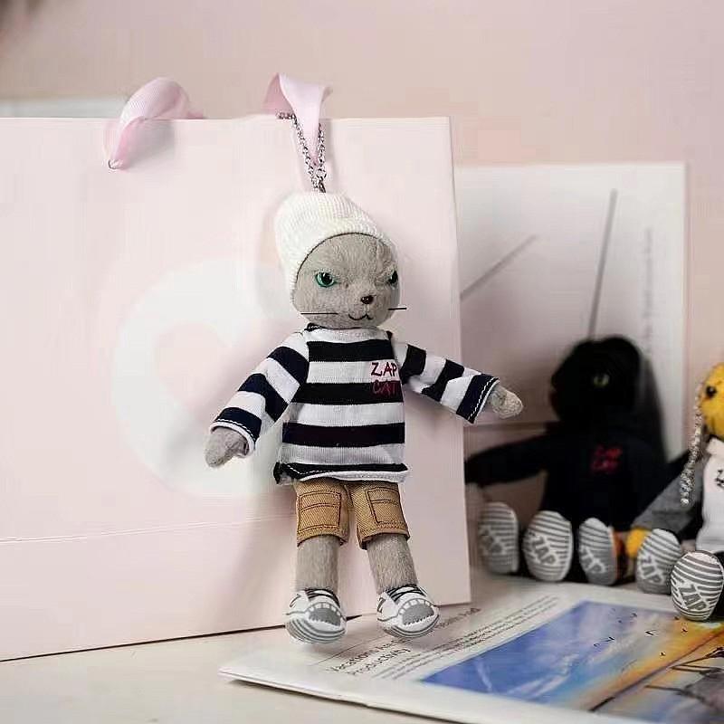 Wear Cool Clothes Cat Cartoon Plush Doll With Pp Cotton Filling For Backpack Decoration