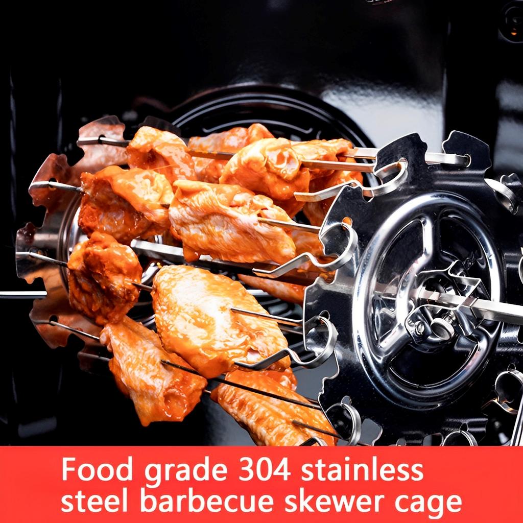 Клетка для гриля, духовка, нержавеющая сталь, клетка для шампуров с мясом, жаростойкая, ростер для барбекю, антипригарная, приспособление для кебаба, клетка для шампуров с мясом, клетка для гриля в духовке