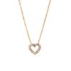 Luxury Zircon Heart Necklaces For Women  Gold Plated Stainless Steel Heart Shaped Necklace  Birthday Party Christmas Jewelry