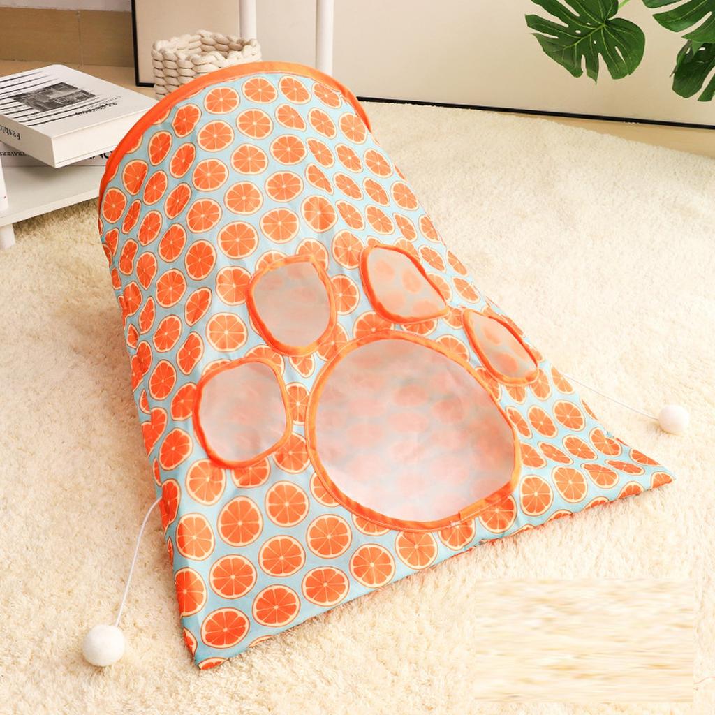  Tunnel Bag Toy with Crinkle Paper and Hanging Mouse, Interactive Hideout Play for Indoor s (V1)