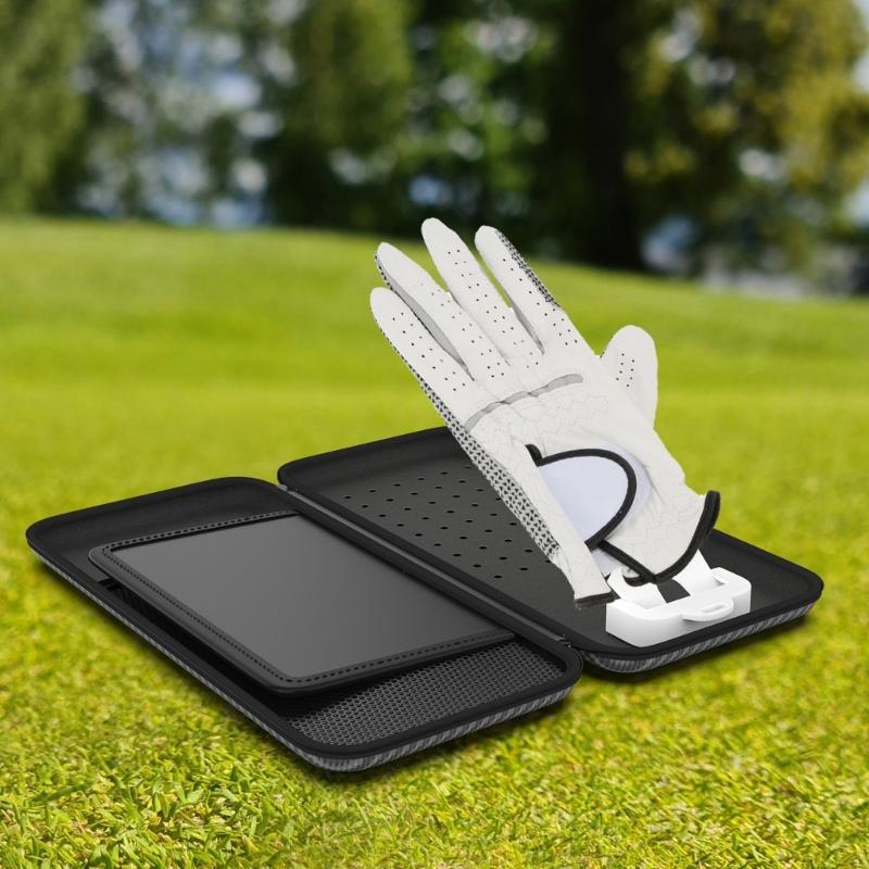 Golf Glove Case, Golf Glove Box with Gloves Holder for Golf Bag Accessories, Golf Storage Organizer for Tees, Divot Tool