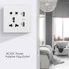 Socket 2.1A 5V Dual USB Electric Wall Charger Adapter Phone Charger 110V 220V Dock Station Socket Power Outlet Panel Plate