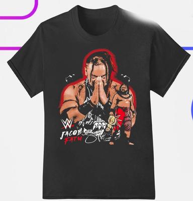 Футболка WWE с большим лицом Джейкоба Фату, размеры S-5XL, унисекс