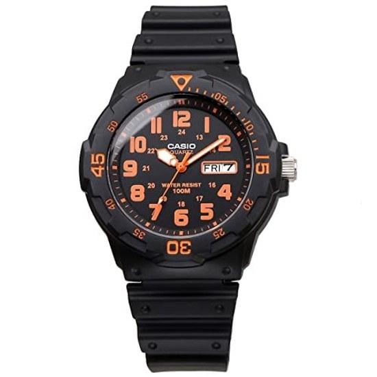 Casio Standard Quartz Wristwatch MRW-200H-4BV Mens BlackOrange Overseas Model
