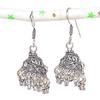 Натуральный индийский вид Жумки с драгоценным камнем Серебряный племенной балийский серьга 1,77" S7Q49
