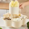 Hot Pot Dish Rotating 6-compartment Detachable Fruit Vegetable Plate for Hot Pot Side Dish Food Grade Kitchen Tool with Divided