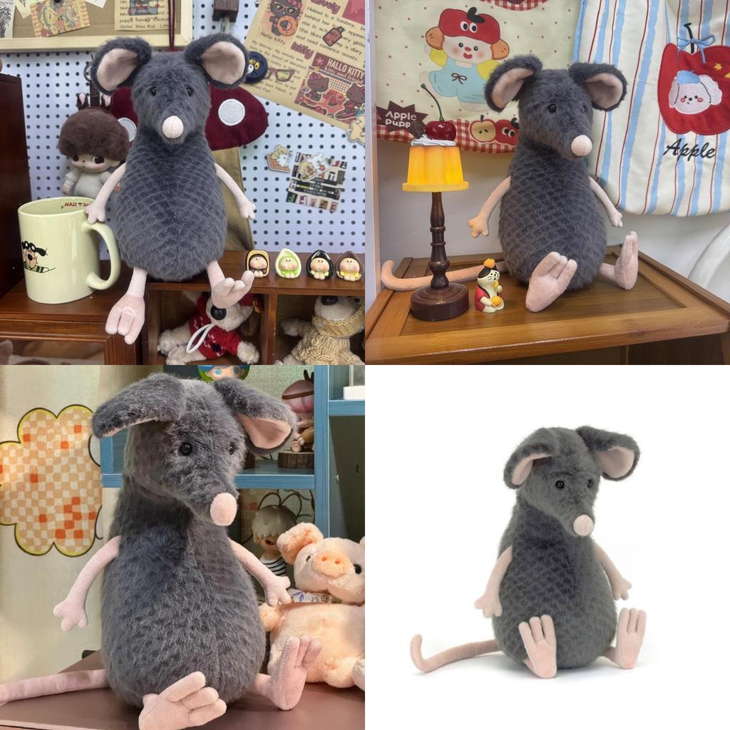 Jellycat Лаклан Грустная Крыса Плюшевая Игрушка Подарок Для Подростков И Взрослых