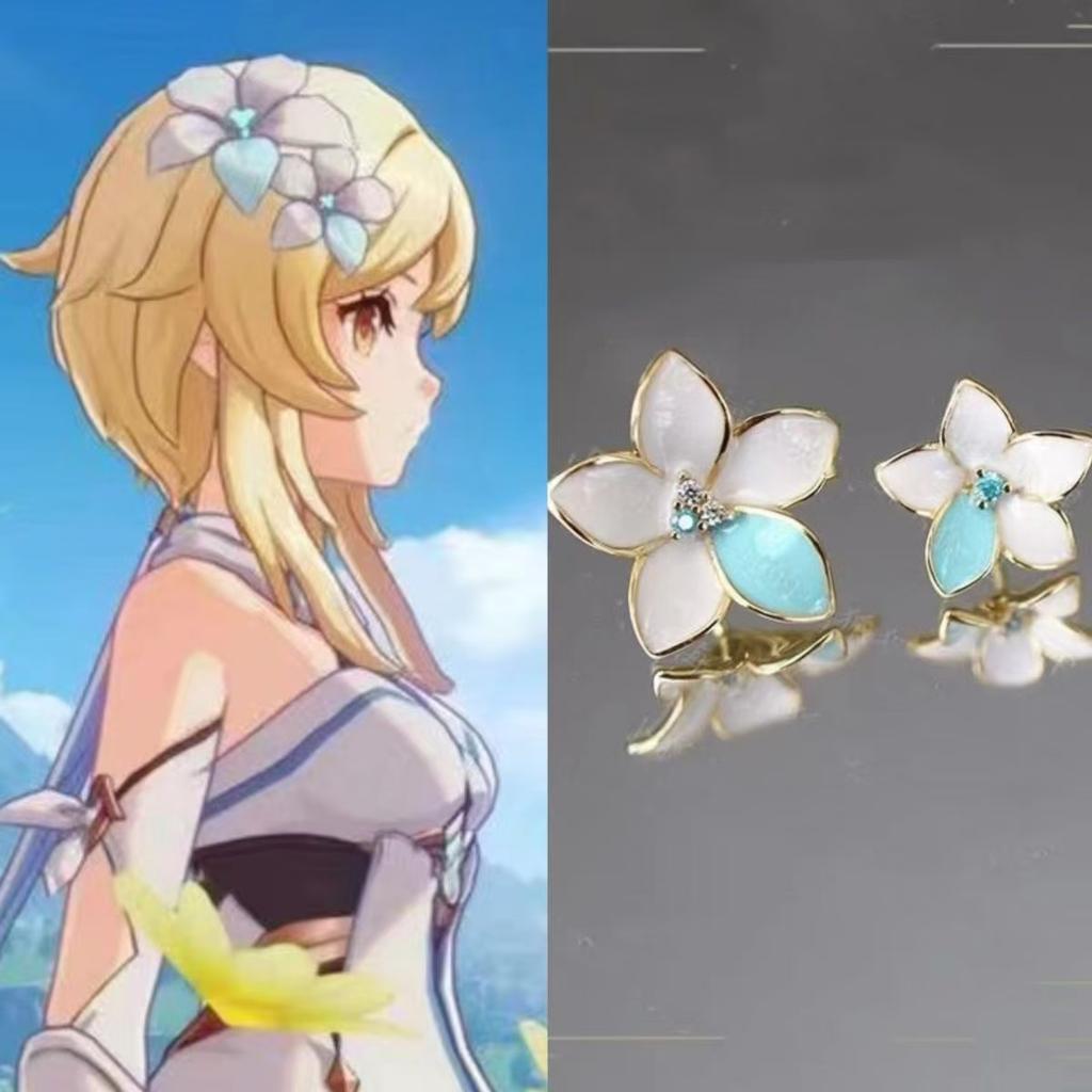 Game Genshin Impact Wanderer Kunikuzushi Scaramouche Cosplay Balladeer Asymmetric Earrings Women Eardrop Jewelry Accessories