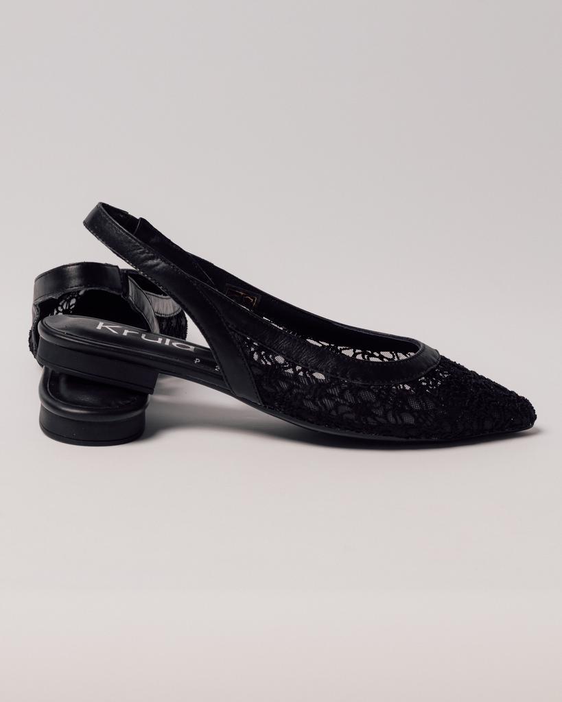 Босоножки перфорированные Krula 2732211 36 черные кожа текстиль