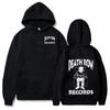 Death Row Inmate Record Print Hip-hop Street Cool Women Hooded Sweatshirt Autumn Winter Daily Outdoor Casual Loose Warm Sportswear