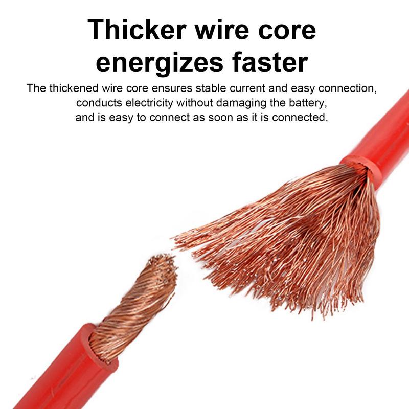 12/24V 1500A Car Battery Power Wire Line Cable Power Emergency Line with Jump Starter Alligator Clamp Battery Inverter Cable Set