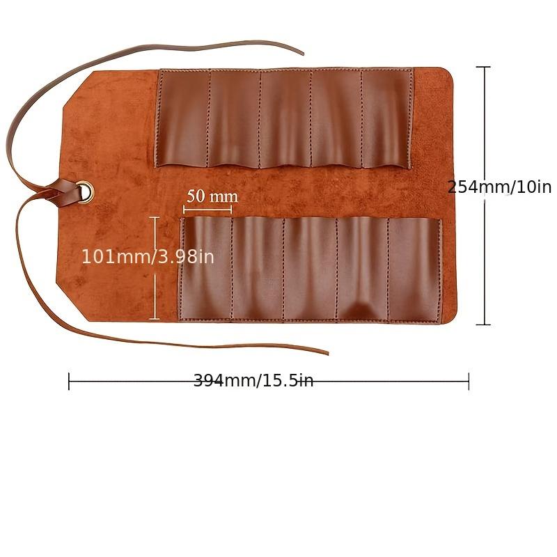 1 шт. Кожаная сумка-скрутка для инструментов с завязками, Портативный органайзер для гаечных ключей и стамесок, Удобный чехол для хранения инструментов