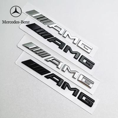Автомобильная наклейка C200 E300 Горячая 2026 Новая Для Benz 3D ABS Черный Логотип Эмблема AMG Буквы Наклейка на Багажник Автомобиля Для Mercedes Benz W204 W205 W17