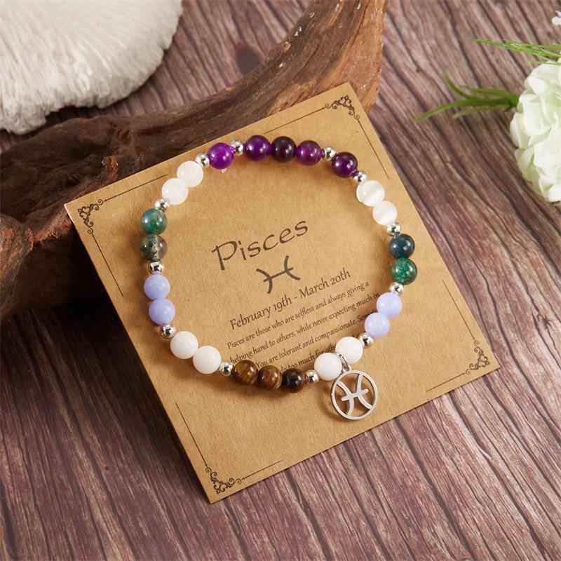 Constellation Stone Jewelry Bracelet For Women With Copper And Glass Beads For Travel