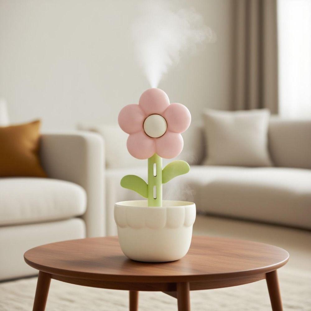 Creative Flower Air Humidifier 300ml Car Mist Air Humidifier Cool Mist Air Purifier  Office
