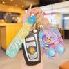Game Console Keychain Mini Portable Cartoon Print Mermaid Water Cooler Keyring Bell Decor Children