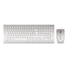 Ensemble Clavier Et Souris Sans Fil 2.4 GHz - CHERRY - DW 8000 - Blanc, Argent - Gris