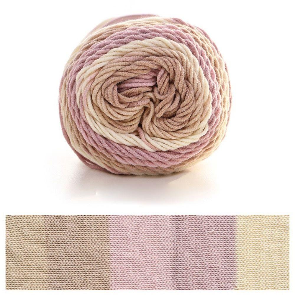Rainbow Color Crochet Knitting Cotton Rainbow Cotton Yarn Warm Milk Cotton  Scarf