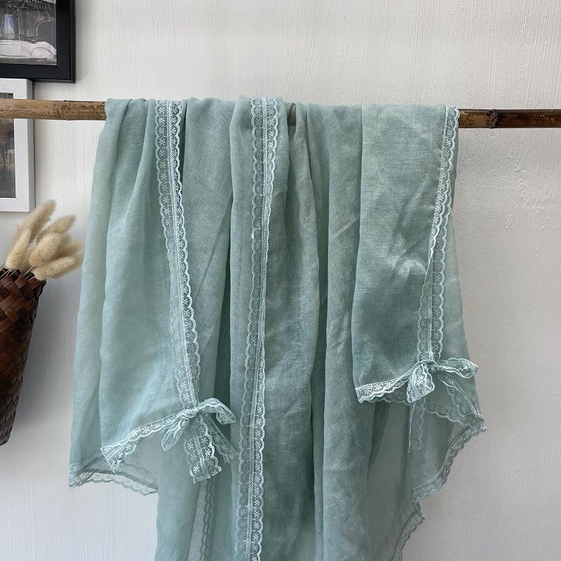 95*195 см легкий летний шарф легкая шаль накидка льняные шарфы для женщин солнцезащитный платок