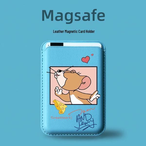 Чехол-кошелек с держателем для карт из кожи MagSafe Tom & Jerry