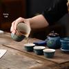 Portable Ancient Charm Ceramic Kung Fu Tea Set