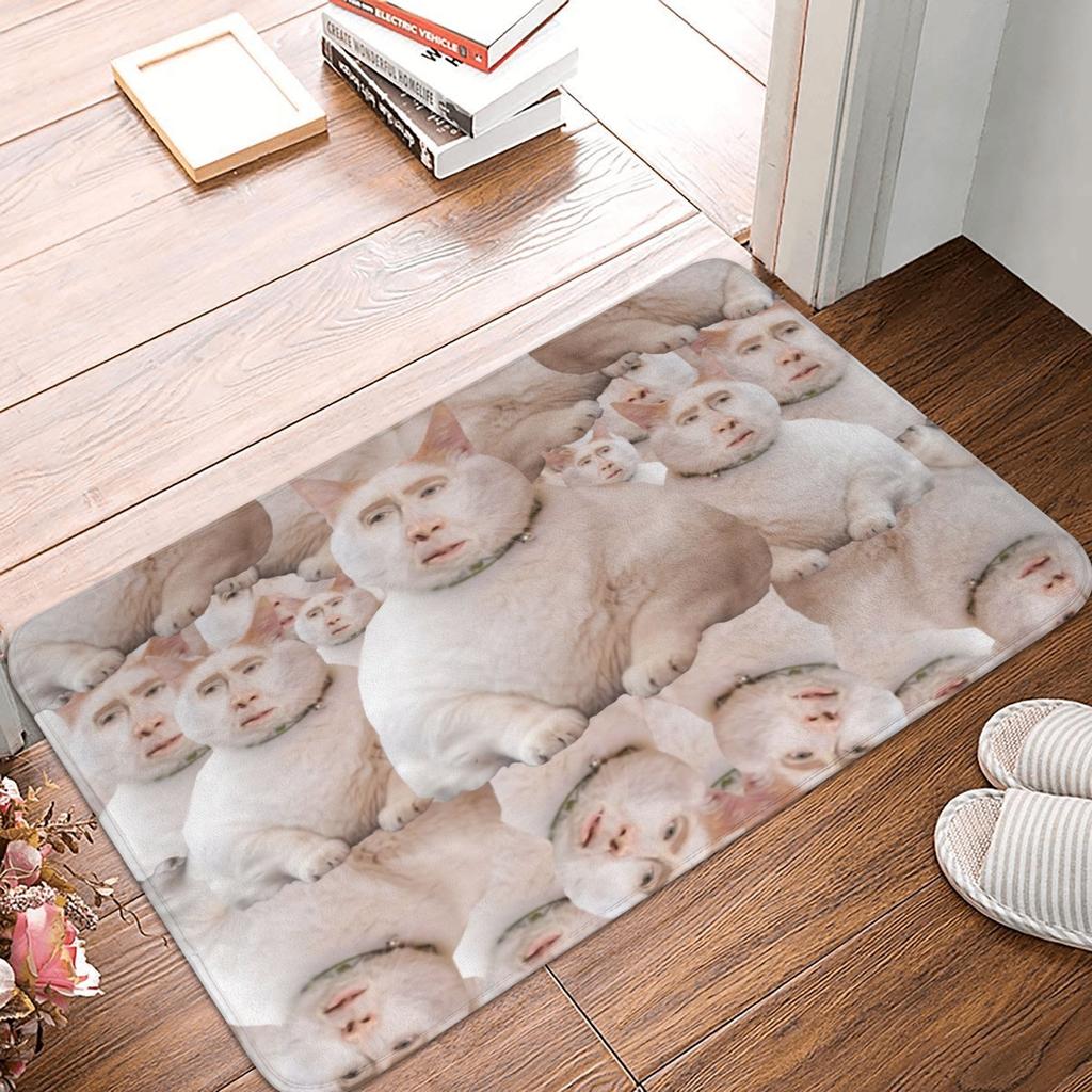 Nicolas Cage All Over Floor Door Bath Kitchen Mat Anti-Slip Outdoor Funny Meme Doormat Bedroom Balcony Entrance Carpet Rug